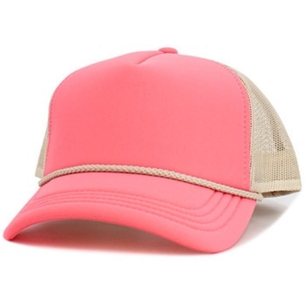 KBETHOS Premium Foam Trucker Hat Coral Pink Tan Mesh Snapback Retro Cap‎ NEW